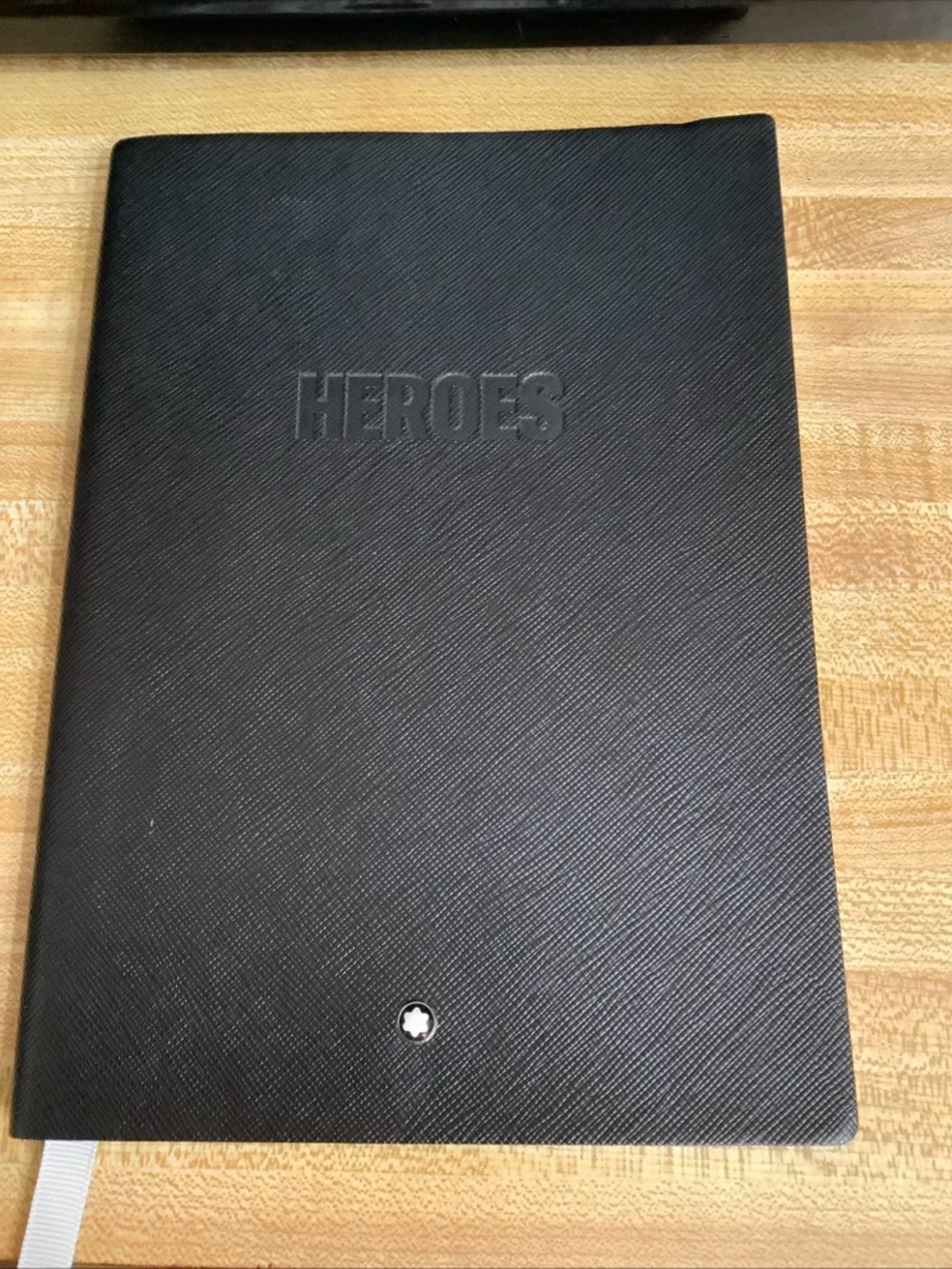 Montblanc Fine Stationery Lined Small Black Saffiano Leather Notebook # 146